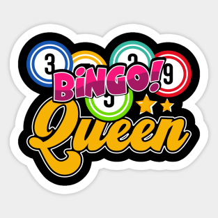 Bingo Queen T shirt For Women Sticker